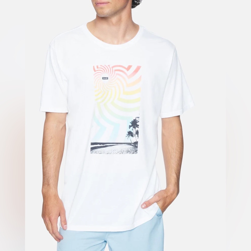 NWT! Hurley Everyday Washed Tripical Short Sleeve T Shirt Sz Medium